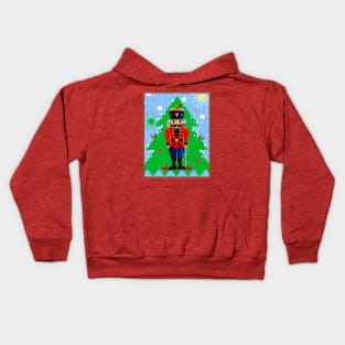 Nutcracker : Vintage Wooden Soldier Christmas Print Kids Hoodie